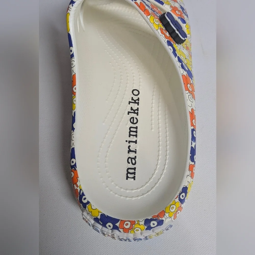 Crocs Marimekko New Classic Sandal Slides 211121 Floral Size W 12/ M 10 Unisex - Picture 5 of 9